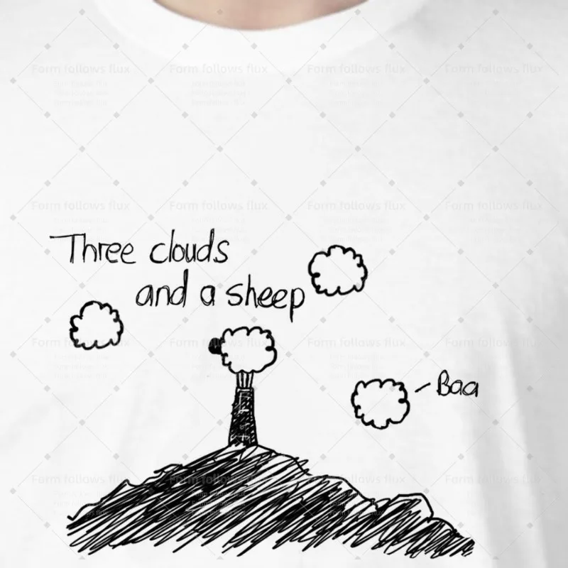 

2026 men T-Shirt Hoodie Three Clouds and a Sheep Animals Daftness Family Mums Hand Drawn Comic style Unisex S-6XL Plus Size Frie