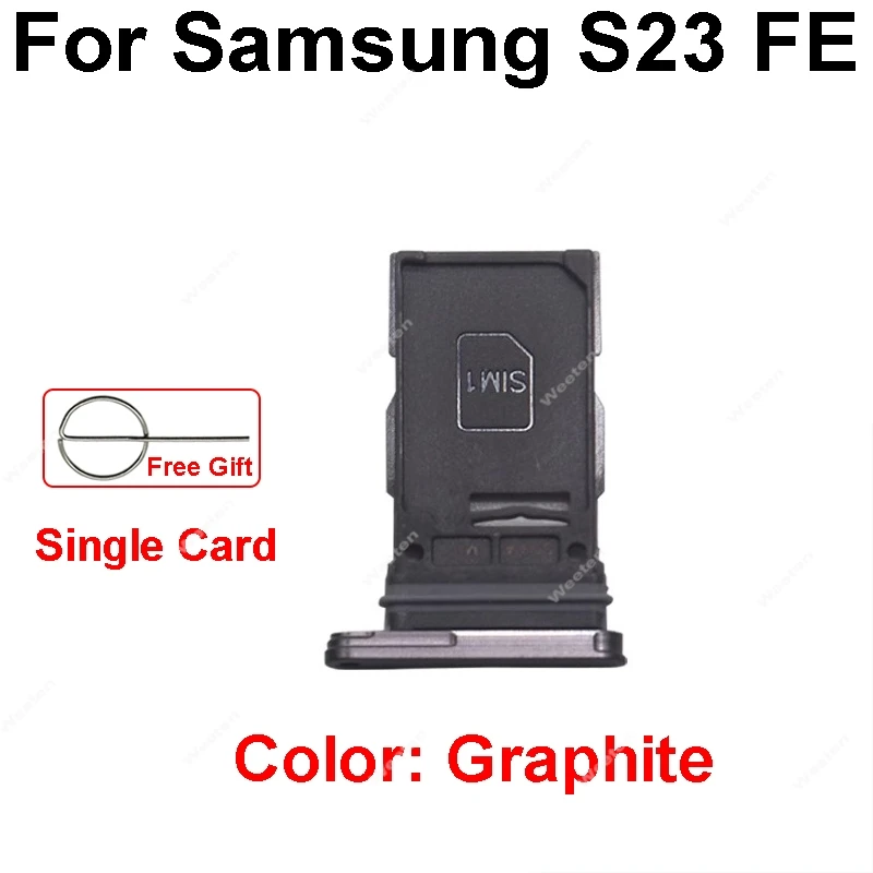 Support de plateau de carte SIM pour Samsung Galaxy S23 FE, adaptateur de prise de fente de lecteur Sim, pièces de rechange