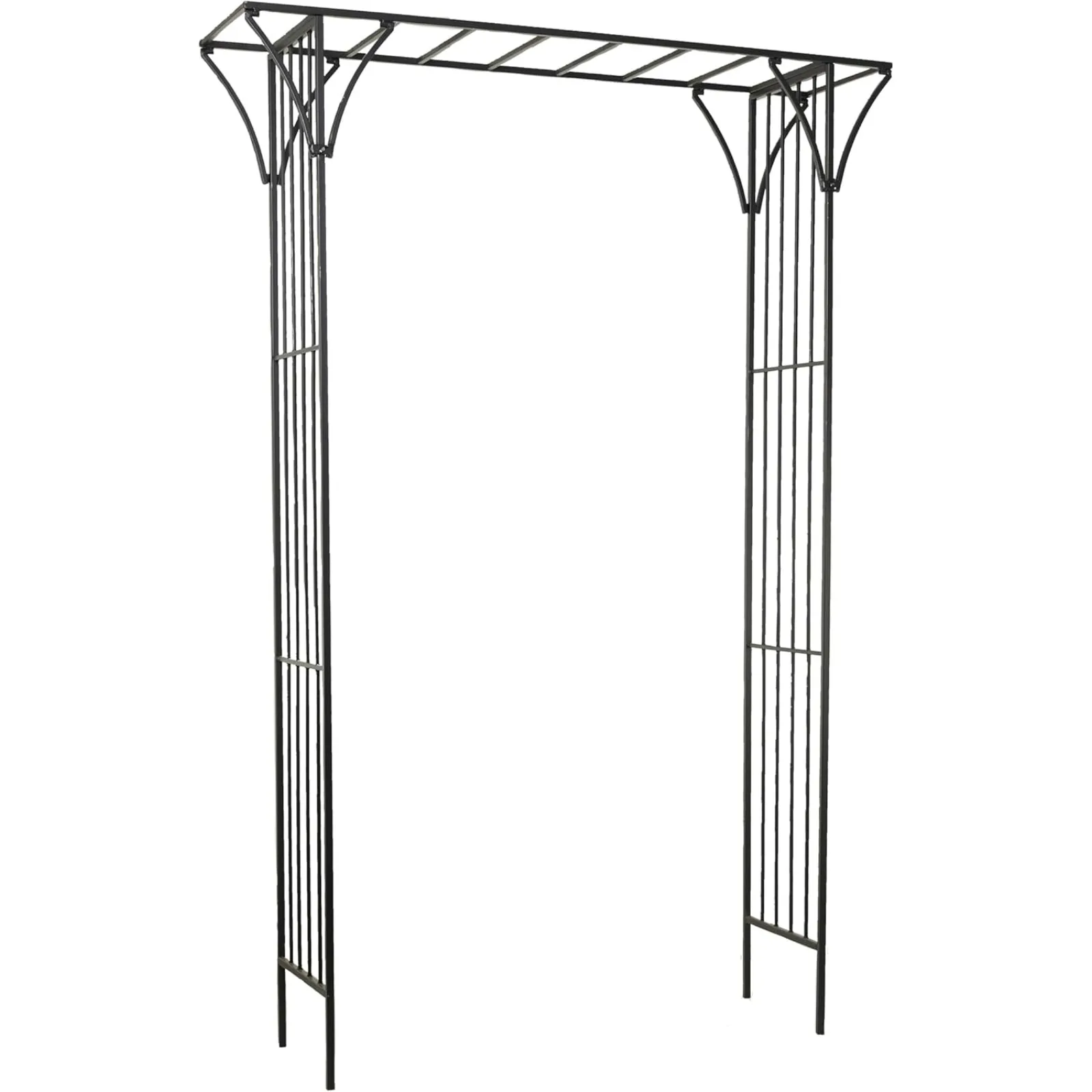 US Metal Rectangle Garden Arbor with Lattice Work Sides, 48