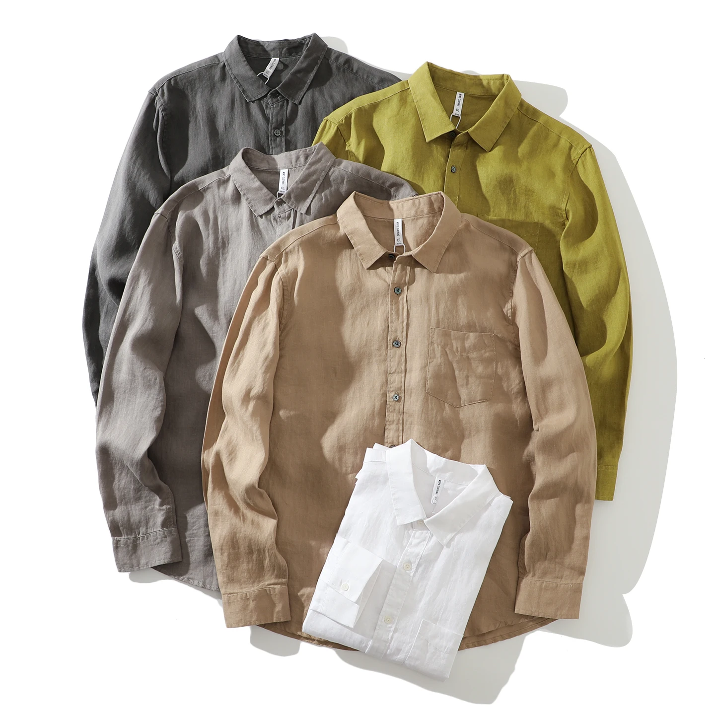 

Мужской повседневный льняной дышащий впитывающий пот тонкий длинный све, осенний модный классический однотонный открытый кардиган