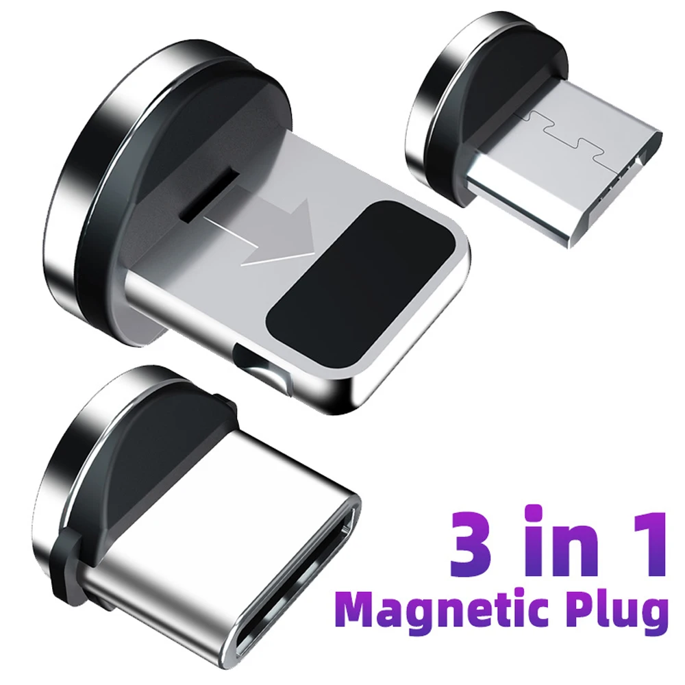 Magnetic Cable Adapter Mobile Phone Cable Micro USB Type C Dust Plugs Magnetic Tips For Iphone Magnet Charger Connector Roukyrss