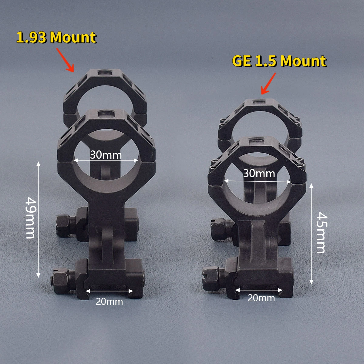 Tactical AR15 Scope Mount 25.4mm 30mm Rifle GE Automatics Optical Sight Riflescope 1.5 1.93 QD 20mm Picatinny Rail Double Rings