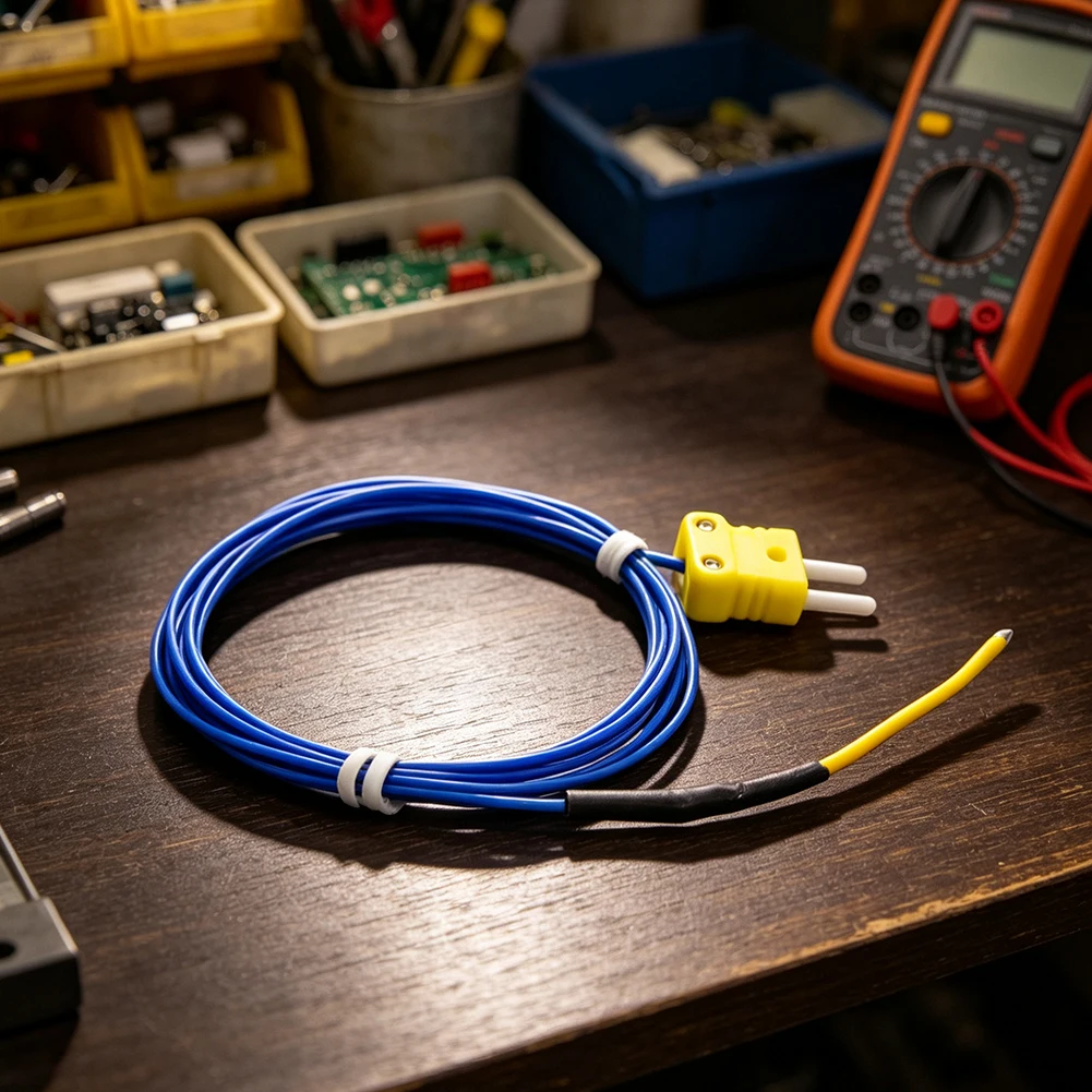 NR81510 K-Type Thermocouple Double-Sided Temperature Sensor Probe -50 To For 300C For Hot Press For Mold For Surface Monitoring