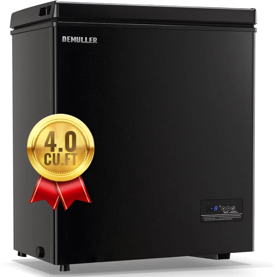 Глубокая морозильная камера 4,0 куб. фута с электронным управлением Отдельностоящие морозильные камеры с 2 подвесными корзинами из нержавеющей стали Мини-морозильная камера Top Op