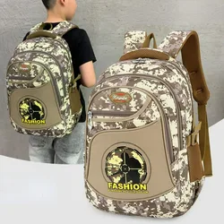 Mochila de Proteção de Coluna de Grande Capacidade Mochila Camuflada para Meninos e Crianças do Ensino Primário, Grau 1-6