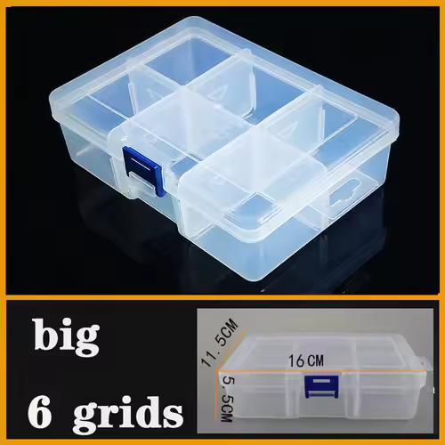 Transparent Plastic box Screw Compartment Box Jewelry Earring Display Case Container Clear Terminal Organizer Tool Storage boxes - Image 10