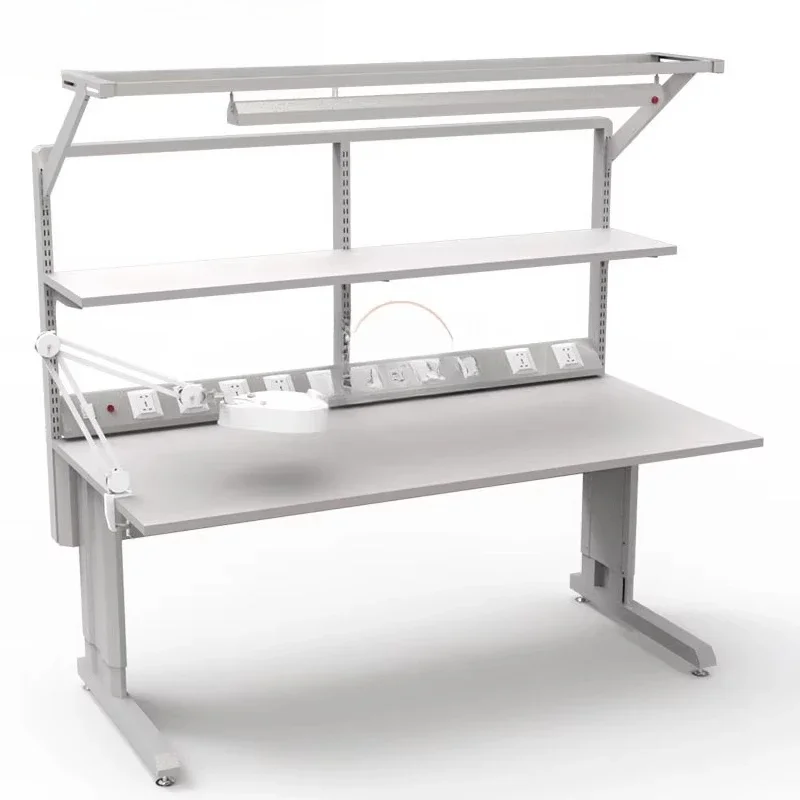 

Heavy Station Mobile Phone Repair Desks Repairing Table Workbench with Shelves