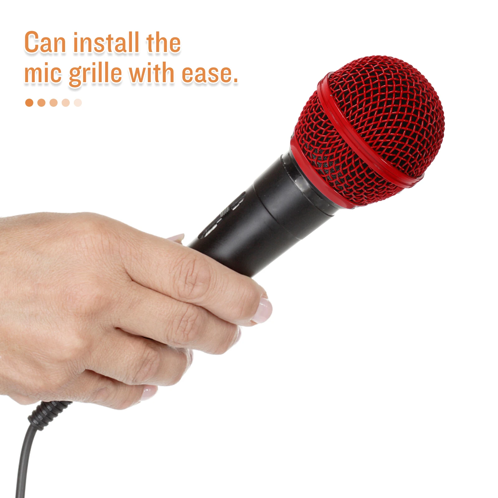 4pcs Microphone Head Replacement Microphone Grille Ball Head Replacement Metal Ball Mesh Cover For Wireless Mic Supplies, Mic