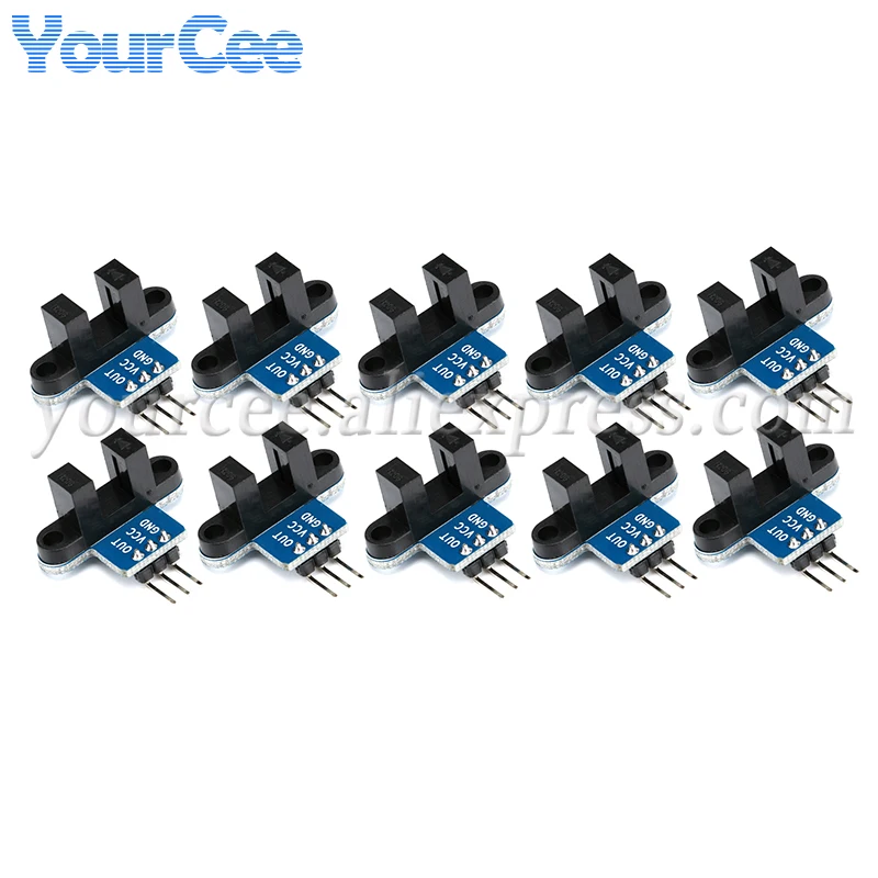 10pcs/1pc IR Infrared Slotted Optical Speed Measuring Sensor Digital Detection Optocoupler Module for Smart Car Motor Test