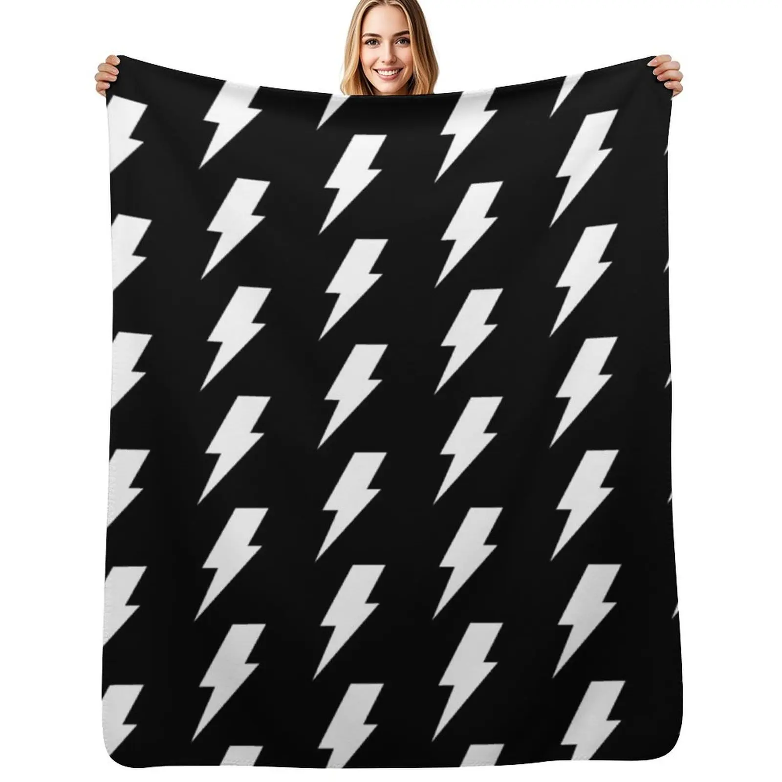 

Lightning Bolt Throw Blanket Plaid Summer Decorative Beds Multi-Purpose Blankets