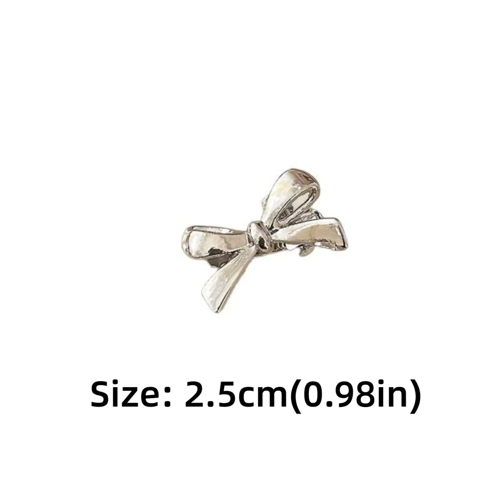 4Pcs/set Fashion Metal Bow Golden Bow Hairpins Sweet Cool Personality Bow Hair Clip Hair Accessories Bangs Styling