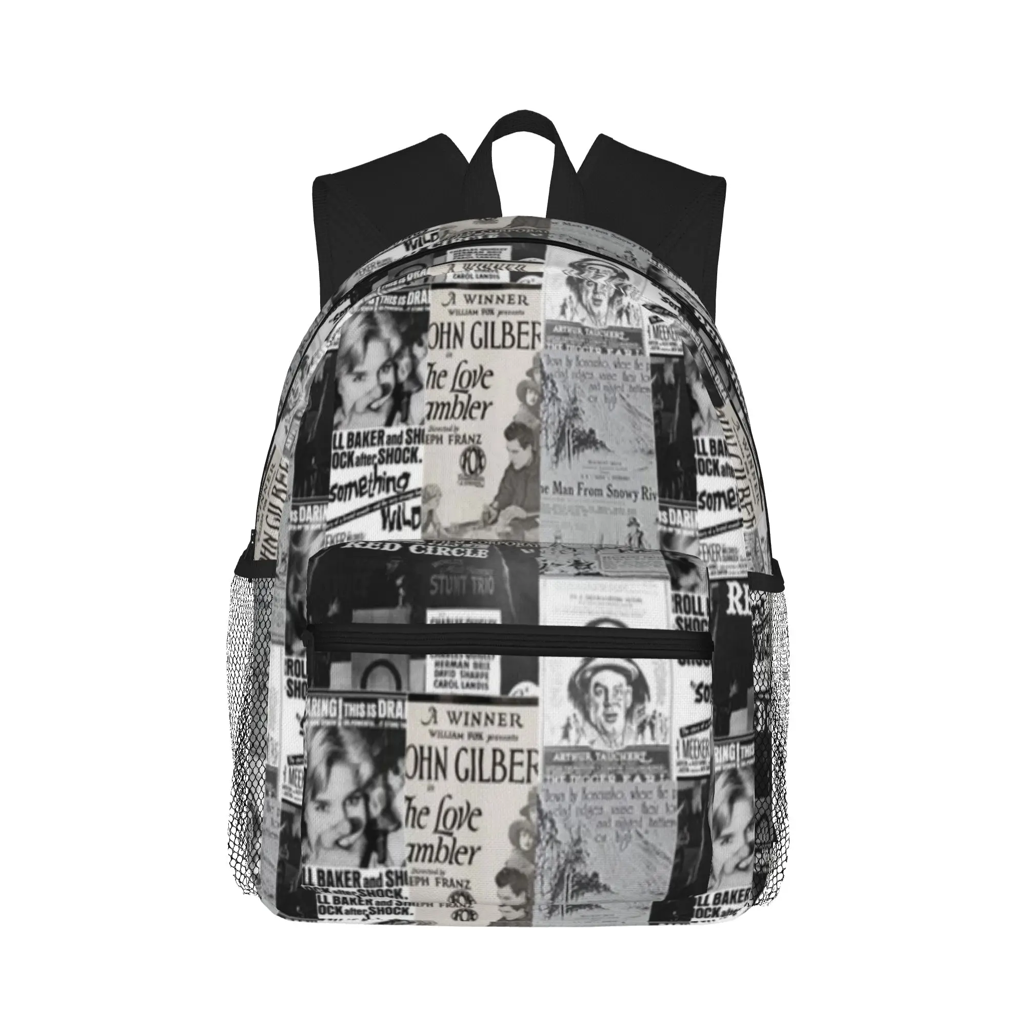 

Vintage Movies Black White Montage 7 Casual Backpack for Students and Adults Bag