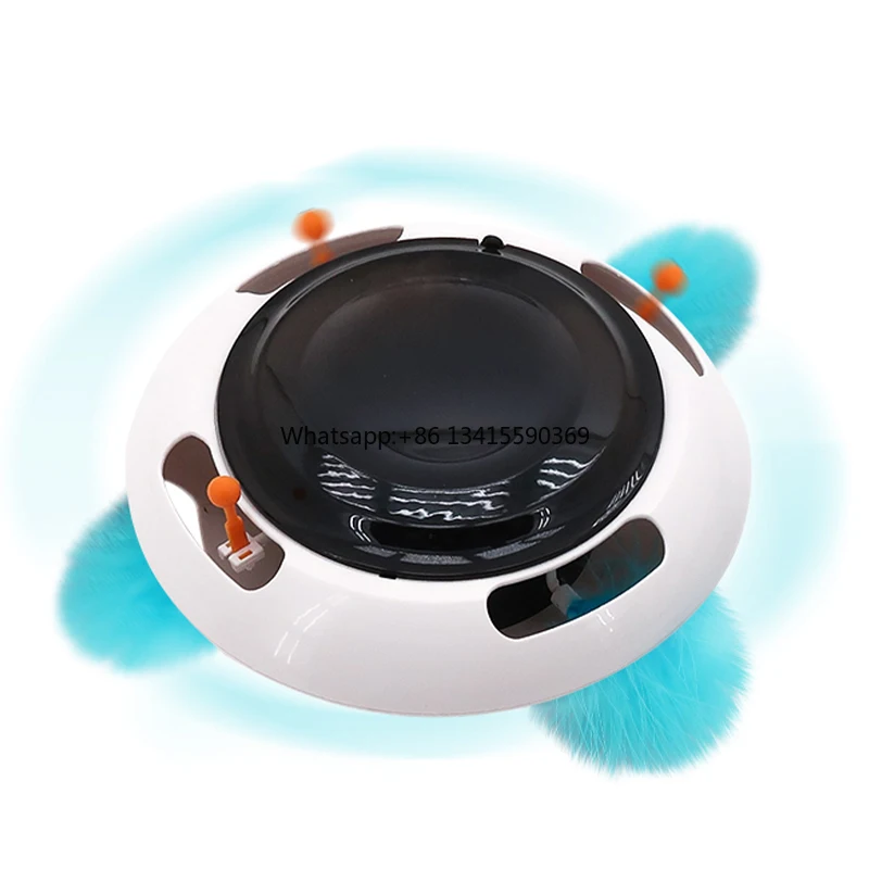 

UFO Pert Smart Electric Moving Cat Teaser Feather Interactive Rolling Ball Toys for Cat Kittens