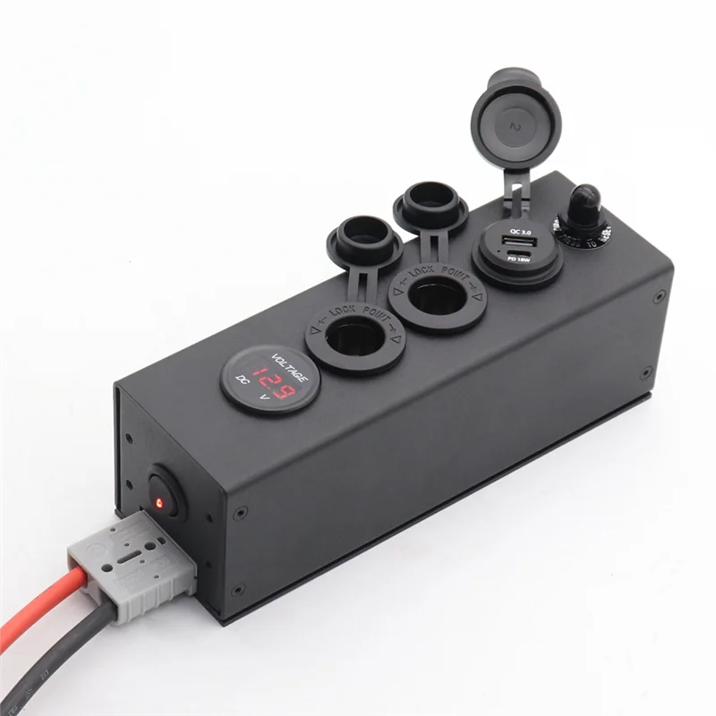 Panel rozdzielczy AA-12/24V, wielofunkcyjna skrzynka, gniazdo Foranderson, wyłącznik zasilania, skrzynka wielofunkcyjna 12/24V