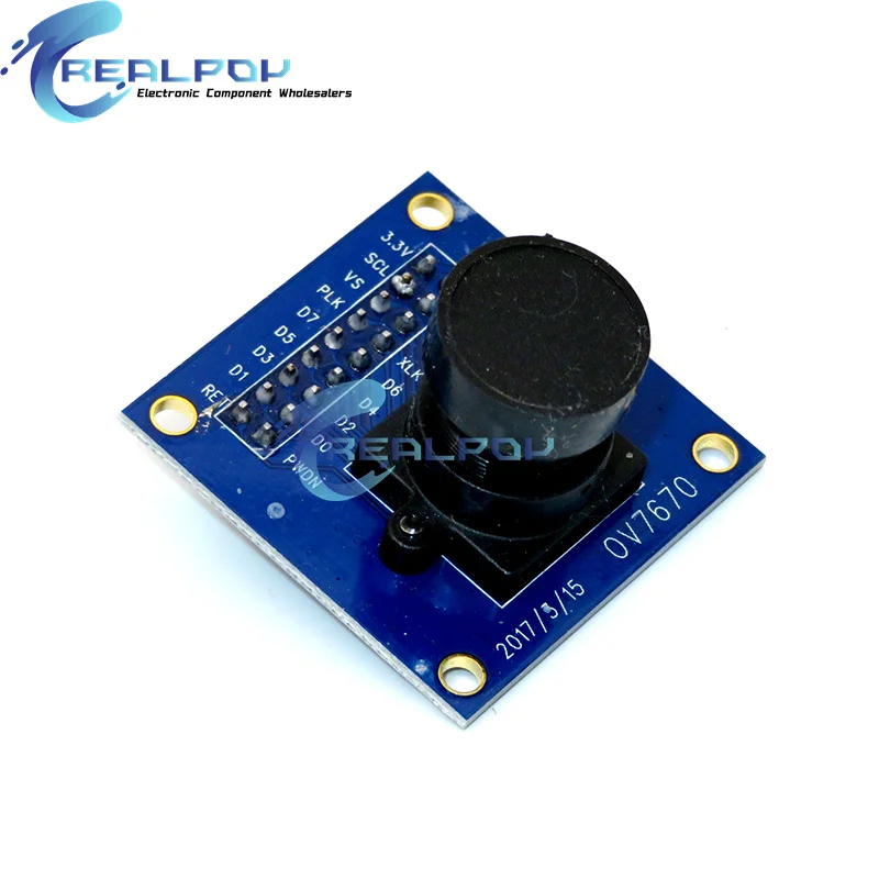 OV7670 camera module Supports VGA CIF auto exposure control display active size 640X480 for Arduino OV7670 Bracket