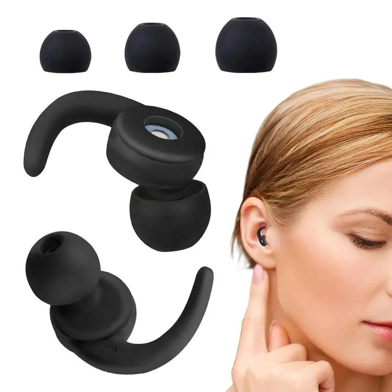 Noise Cancelling Earplugs Waterproof Reusable Hearing Protection Quiet Sound Blocking In Flexible Silicone For Sleep Snoring