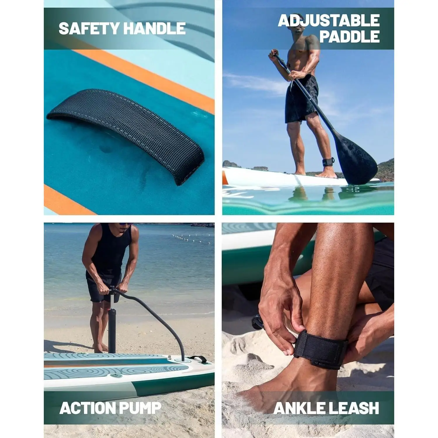 W-надувная доска для серфинга, очень широкая доска для серфинга 11 дюймов * 34 дюйма * 6 дюймов, доска для серфинга емкостью 450 фунтов для взрослых, подходит для моря