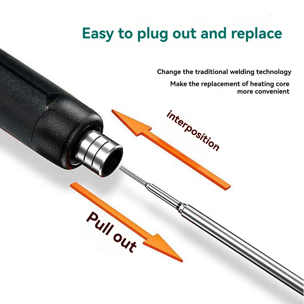 LICE-Electric Soldering Iron Set Mini Home DIY Manual Soldering Tools 3 Heating Settings For Welding Repair Tools