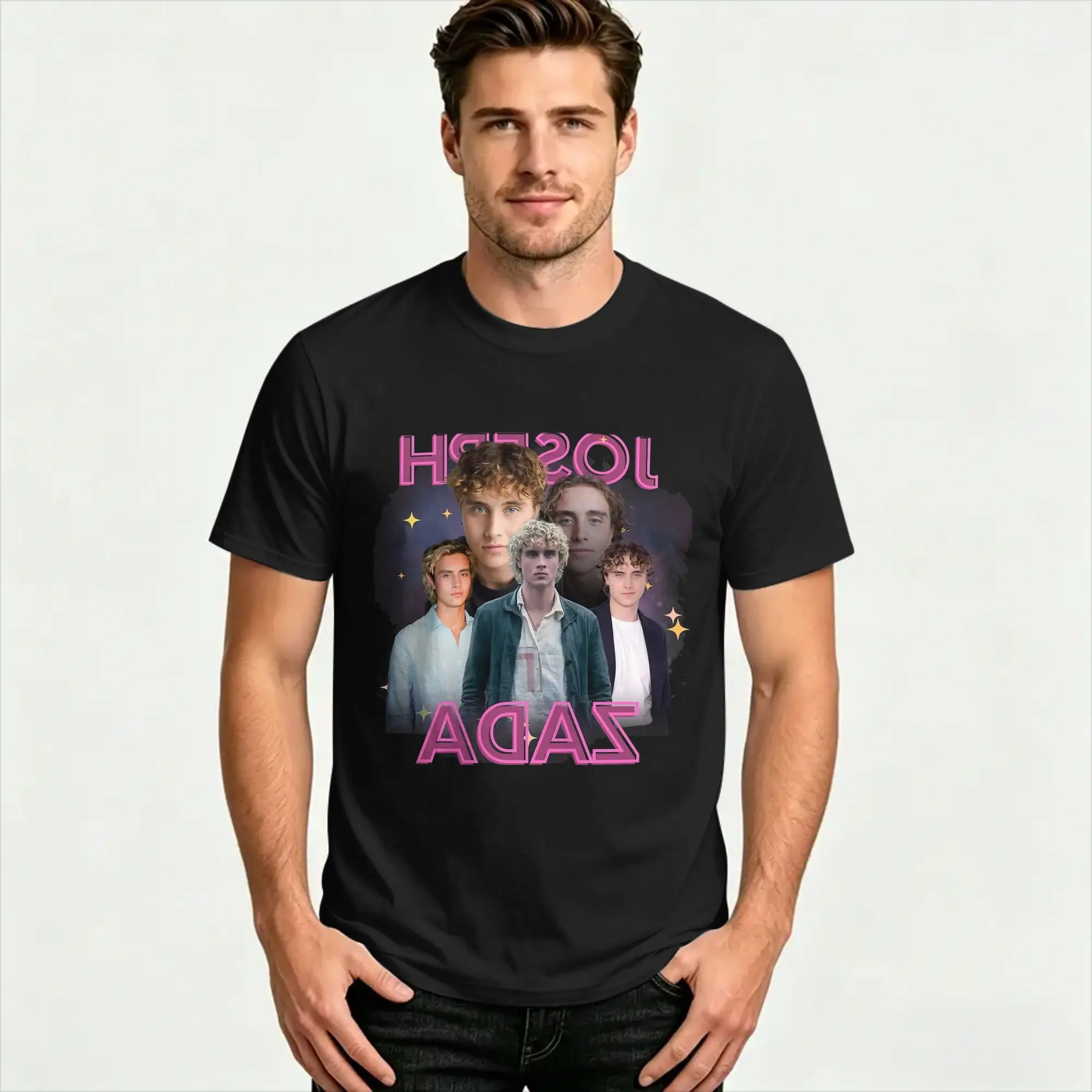 Joseph Zada Cotton T-Shirt For Man Summer  Vintage T-Shirts Fashion Tees Oversize Casual Tops