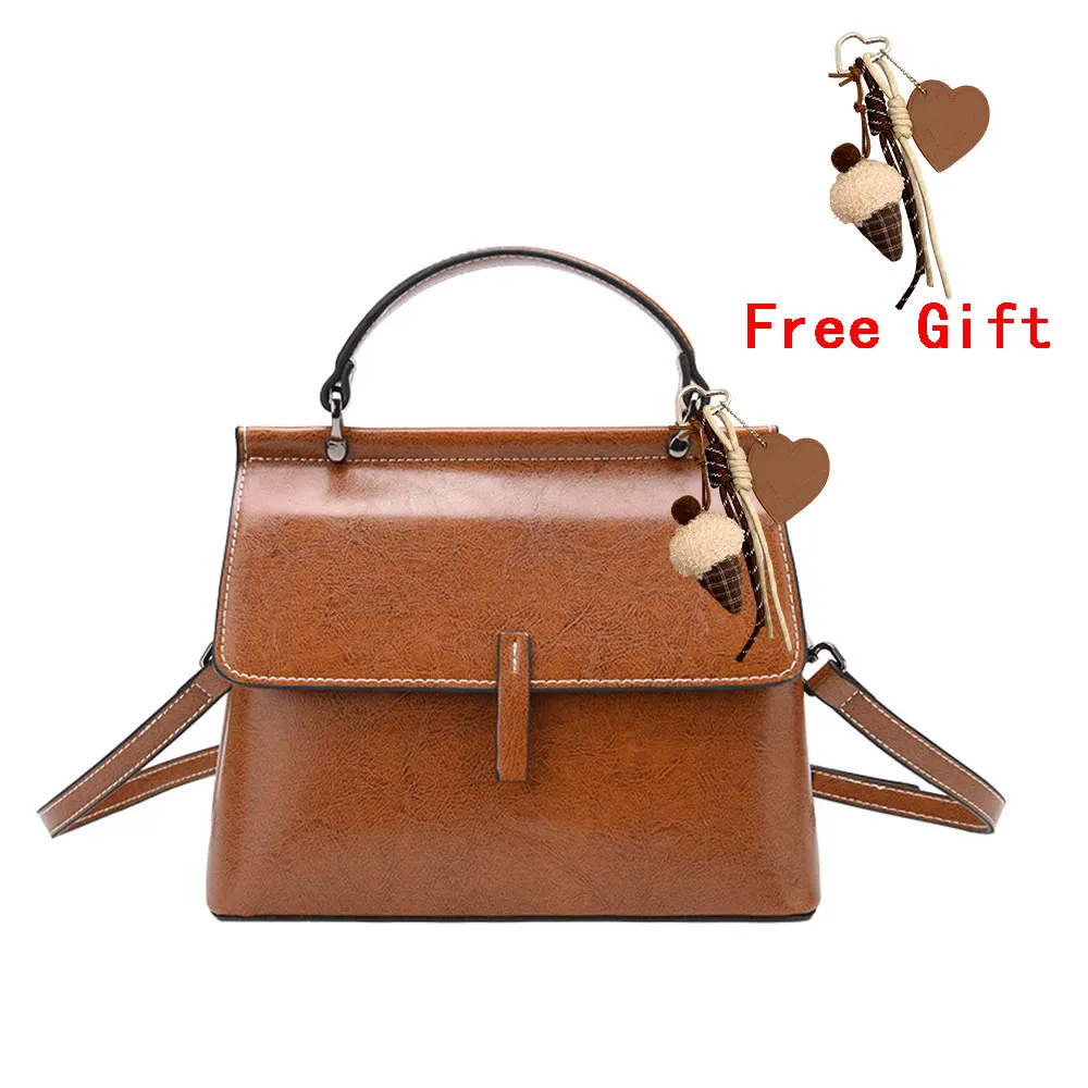 

Genuine leather women's multifunctional small square bag handbag, fashionable shoulder bag, urban minimalist style