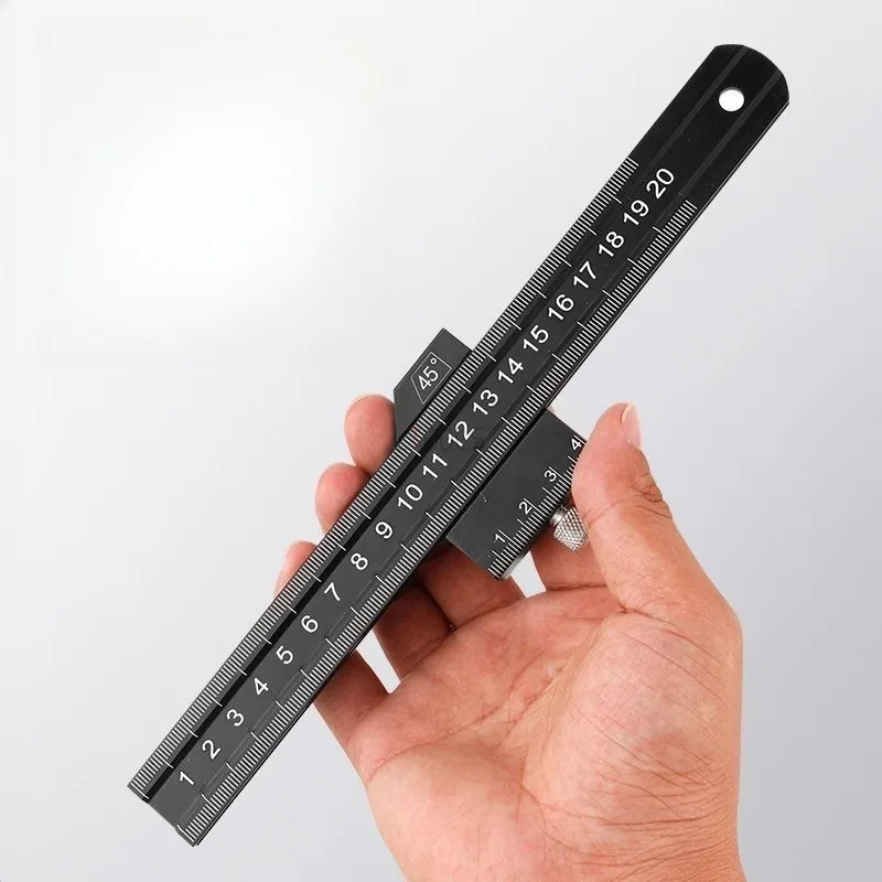 Regla de ángulo móvil combinada de grado Industrial, Regla de medición móvil ajustable, indicador de marcado de aleación de aluminio de alta precisión