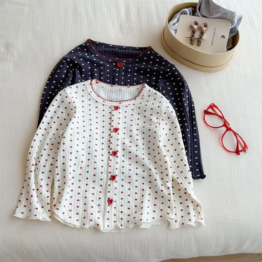 Girls love T-shirt autumn new Korean children's top women's treasure spring and autumn bottoming shirt