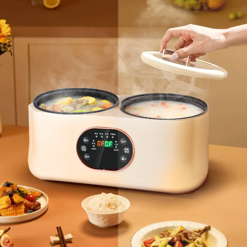 220V Double Inner Household Electric Rice Cooker Automatic 2 Flavor Food Cooking Pot Machine 3600ML