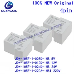 1PCS Original new HF/ JQX 105F -1 -005D 012D 024D -1HS 30A 240Vac 4Pin DC5V 12V 24V Relays HF105F-1-005D-1HS JQX-105F-1-220A-1HS