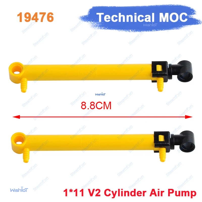 Pneumatic Cylinder Pump Technic Parts - 19476 MOC Bricks Technical Parts V2