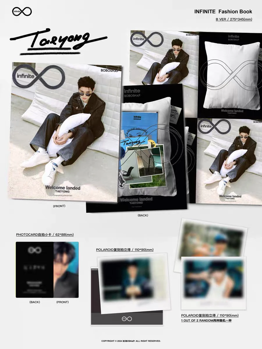 2024 New Taeyong Lee Tae Yong / 이태용 /태용 BOBOSNAP magazine +cards set INFINITE Magazine +Cards Set Pre Sale Magazine+card +poster