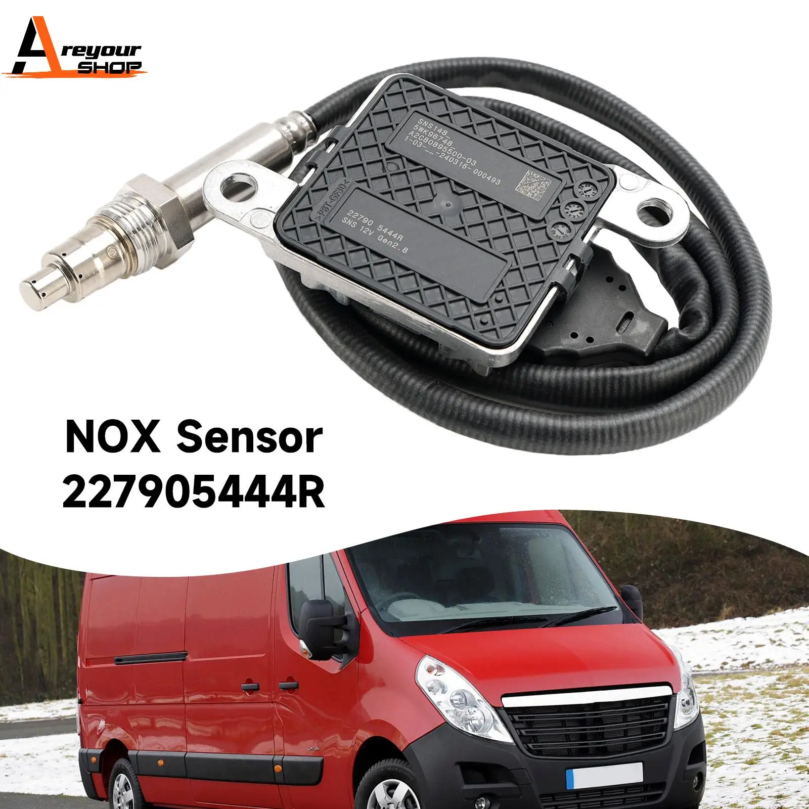 Nox Nitrogen Oxide Sensor 227905444R for Movano / Vivaro B 1.6/2.3 CDTI for Renault Trafic III Renault Master MK3 Nissan