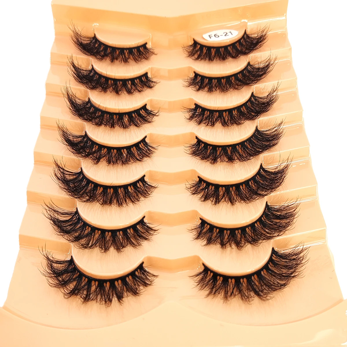 HBZGTLAD 7 pestañas dobles naturales largas para vacaciones pestañas suaves y esponjosas cruzadas Manga pestañas naturales extensión de pestañas maquillaje