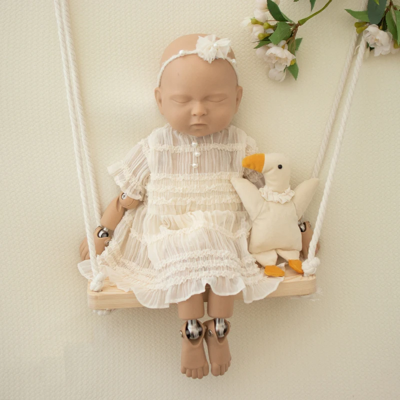 

❤️ Одежда для фотосъемки новорожденных, повязка на голову + платье + шорты + кукла, 4 шт./компл., реквизит для фотосессии для маленьких девочек, аксессуары, одежда, наряды