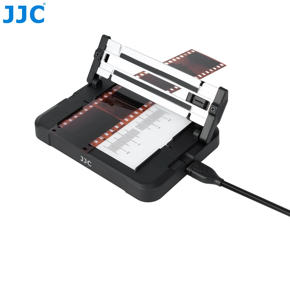 Cortador de película deslizante de aluminio JJC para tiras de película de formato 35 mm y 120, cortador de cabeza de película antideslizante y Kit de cuchilla de corte de repuesto