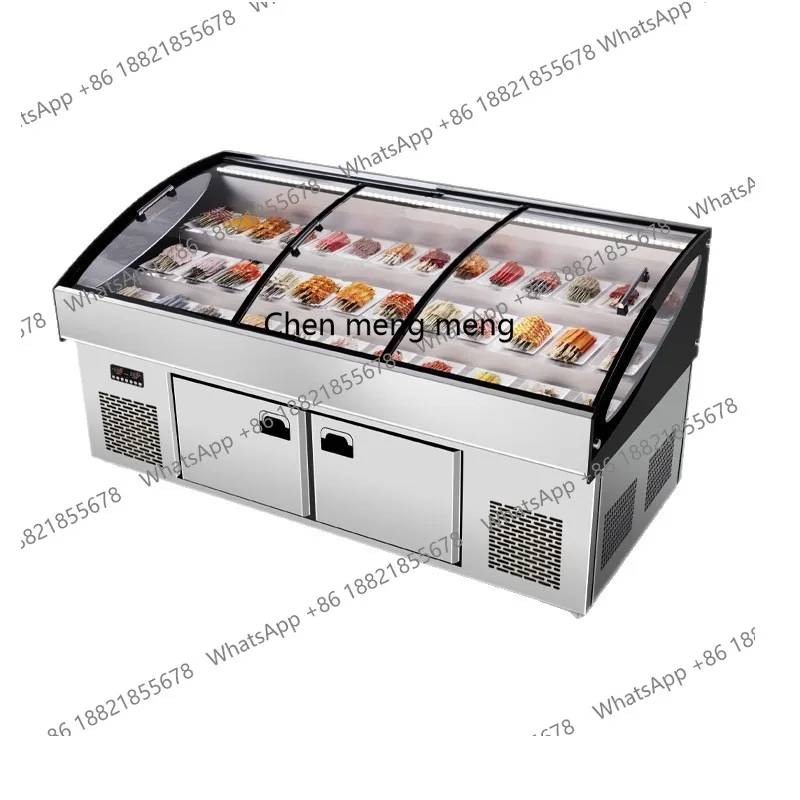 خزانة عرض ثلاثية الخطوات، سلم تجاري، طاولة ثلج، ثلاجة حفظ طازجة للفندق #1