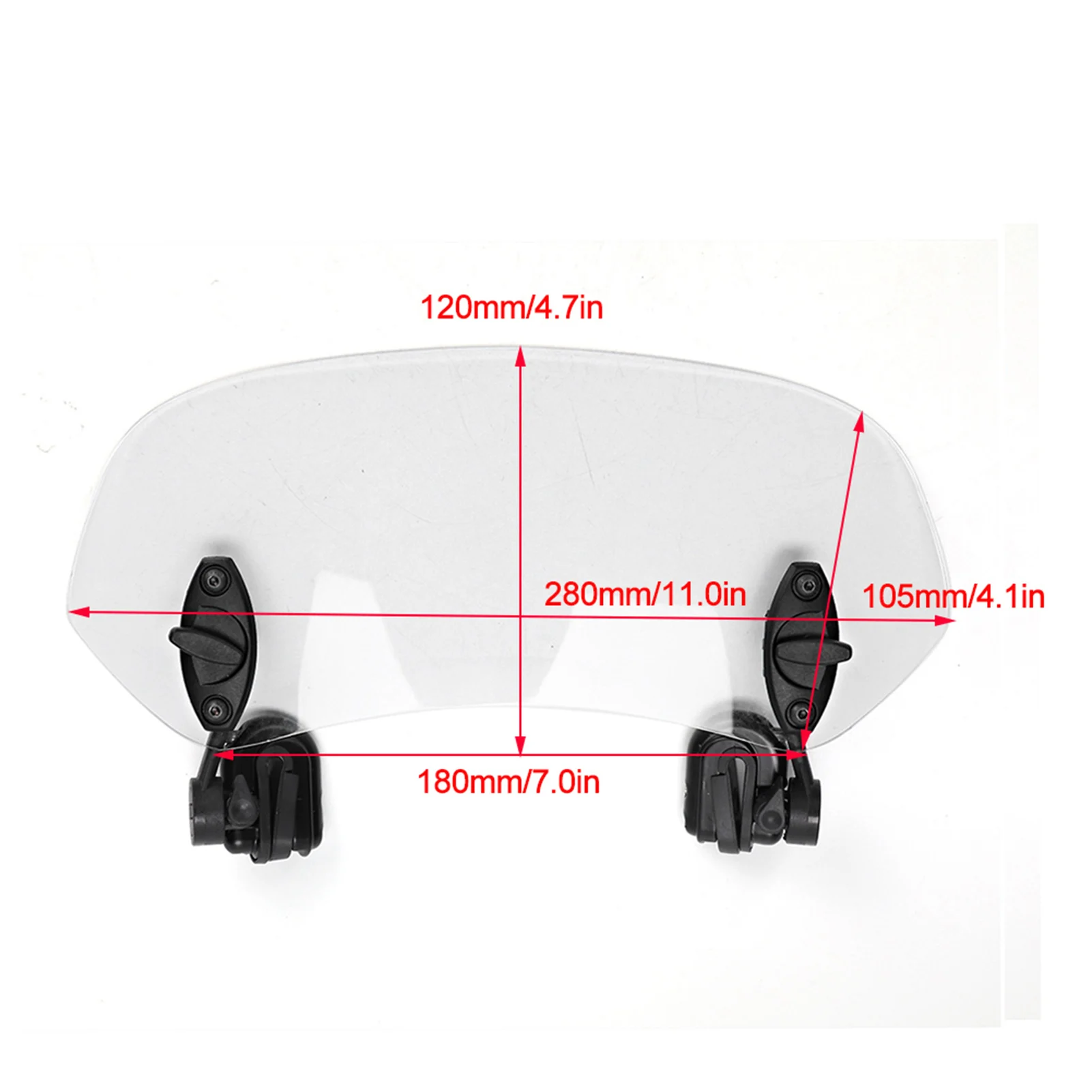 Universal Motorcycle Adjustable Clip On Windscreen Wind Deflector Windshield Accessories