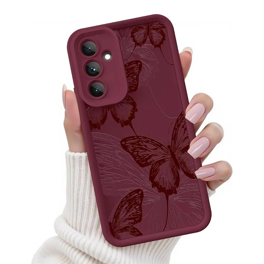 for Samsung Galaxy S24 Plus Case, Creative Butterfly Pattern Design for Girl Women, Soft Silicone Shockproof Anti-Scratch Pro