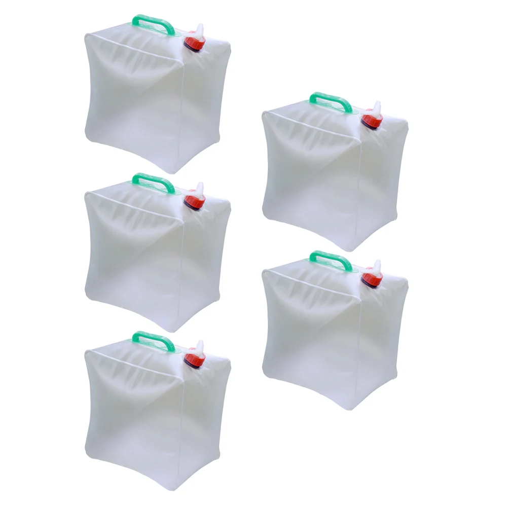 

5PCS Foldable Bag Outdoor Water Container 20L Portable Outdoor Picnic Camping Hiking Storage Container Space Saving Bucket