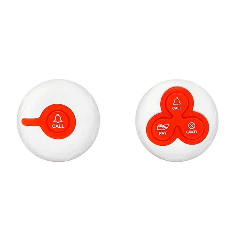 Waterproof Wireless Call Transmitter Button Pager 433Mhz For Restaurant Calling System Cafe Clinic System
