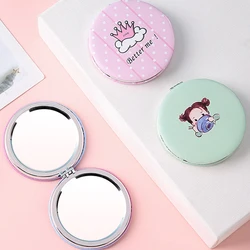 New Cute Cartoon Print Mini 2-Face Makeup Mirror Girls Foldable Portable Mirrors for Travel Women Pocket Mirror Birthday Gift