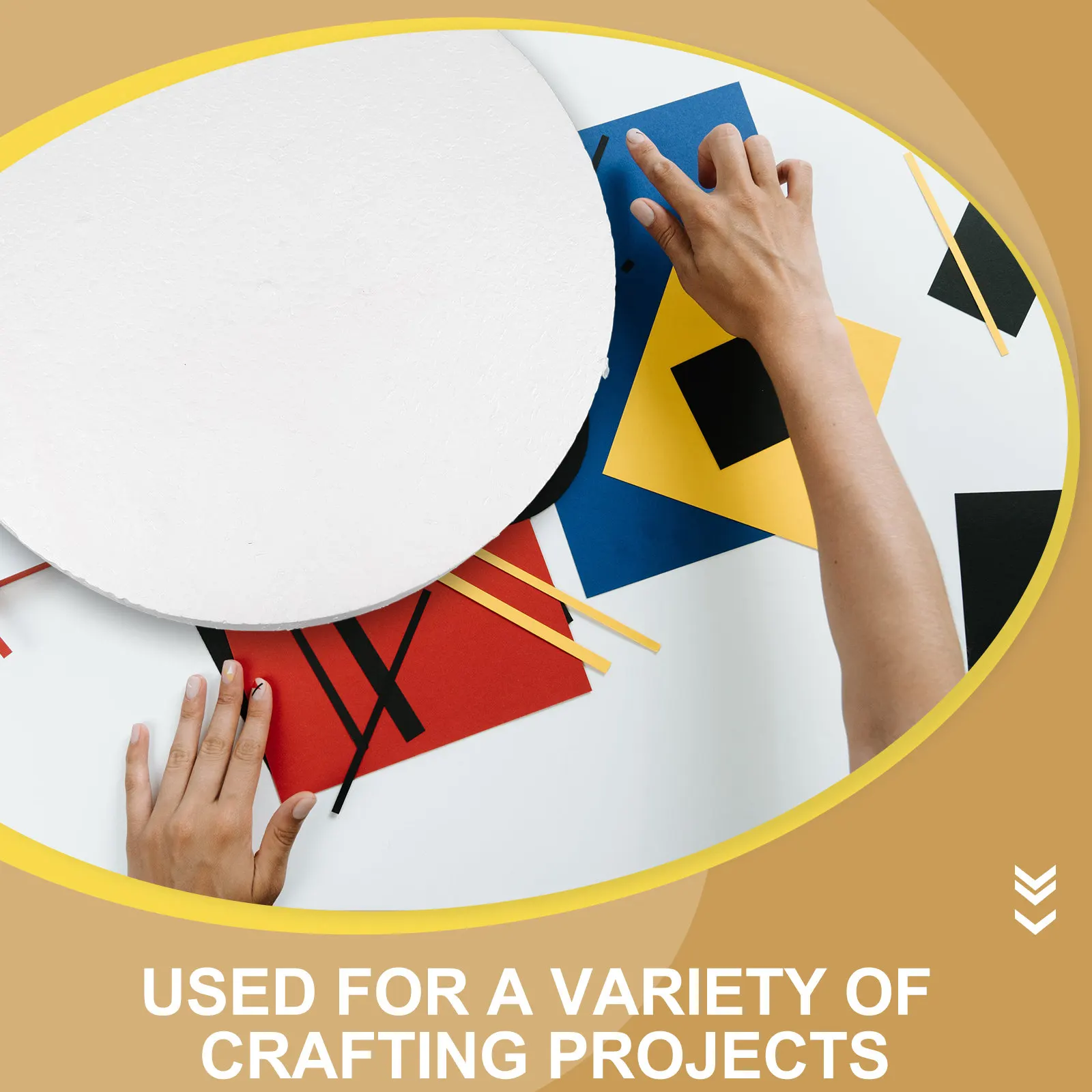 Round Foam Circle Large Size DIY Craft Foam Plate Perfect for Christmas Party Decorations Lollipop Making Craft Supplies