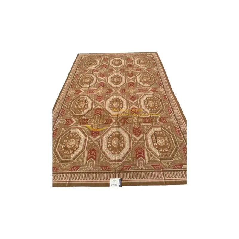 Gobelin hand-woven rug 100% wool antique style living room round rug
