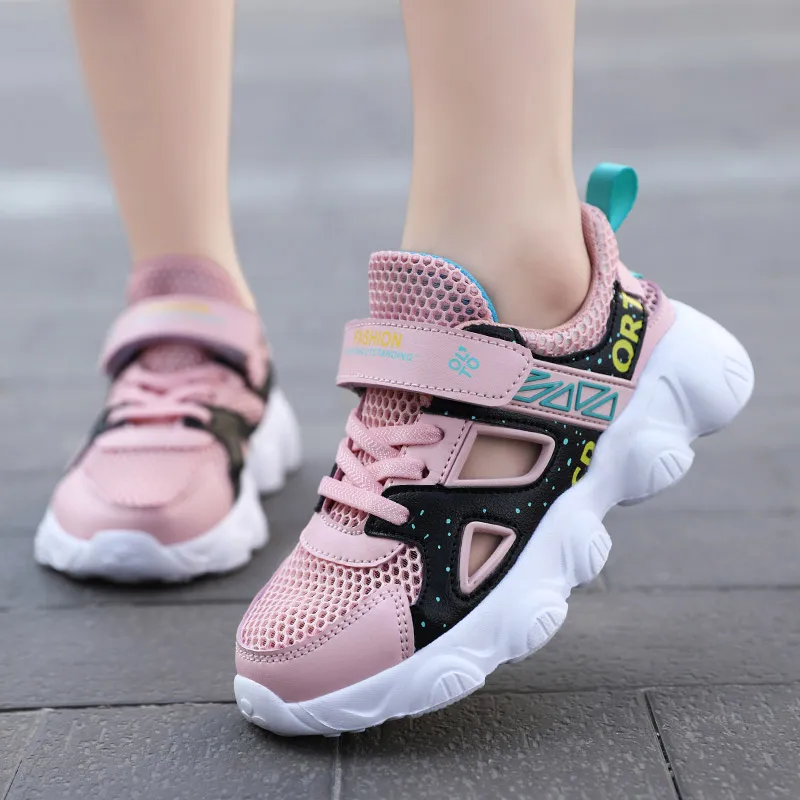 Children Girls Sneakers FLATS Shoes Boys Tennis FOR Little Kids Summer Breathable Mesh Sport and Running Pink Shoes Purple