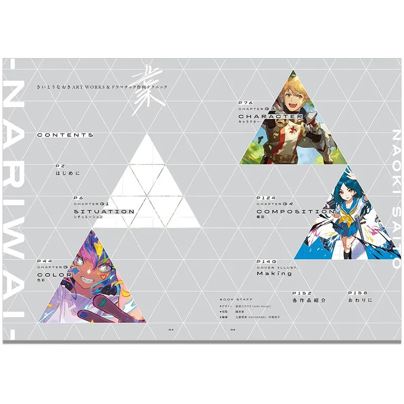 Saitou Naoki Official Artbook with Illustration Skills & Drawing Technique Explanation Japan Import