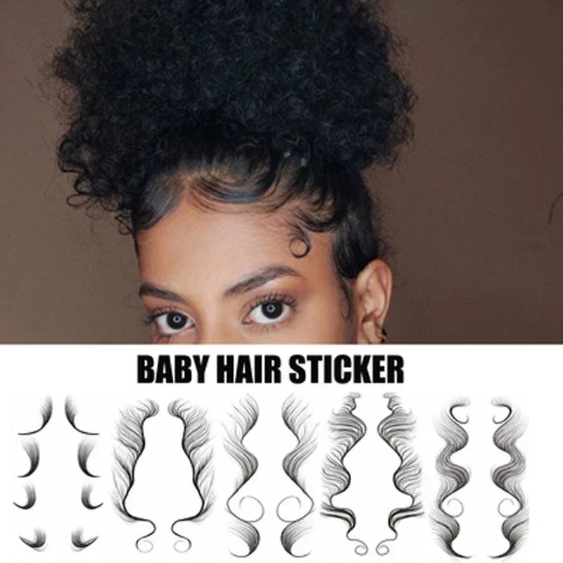 5 Styles Baby Hair Edges Tattoos Slayed Edges Hairline Tattoo Edge Temporary Tattoos Sticker Tattoo Edges Artificial Wholesale