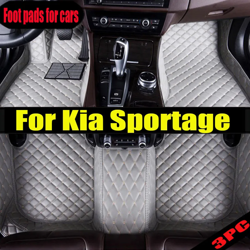 

Car Mats For Kia Sportage QL MK4 2017~2022 Carpet Anti Dirty Pad Luxury Leather Floor Mat Durable Rugs Full Set Car Accessories