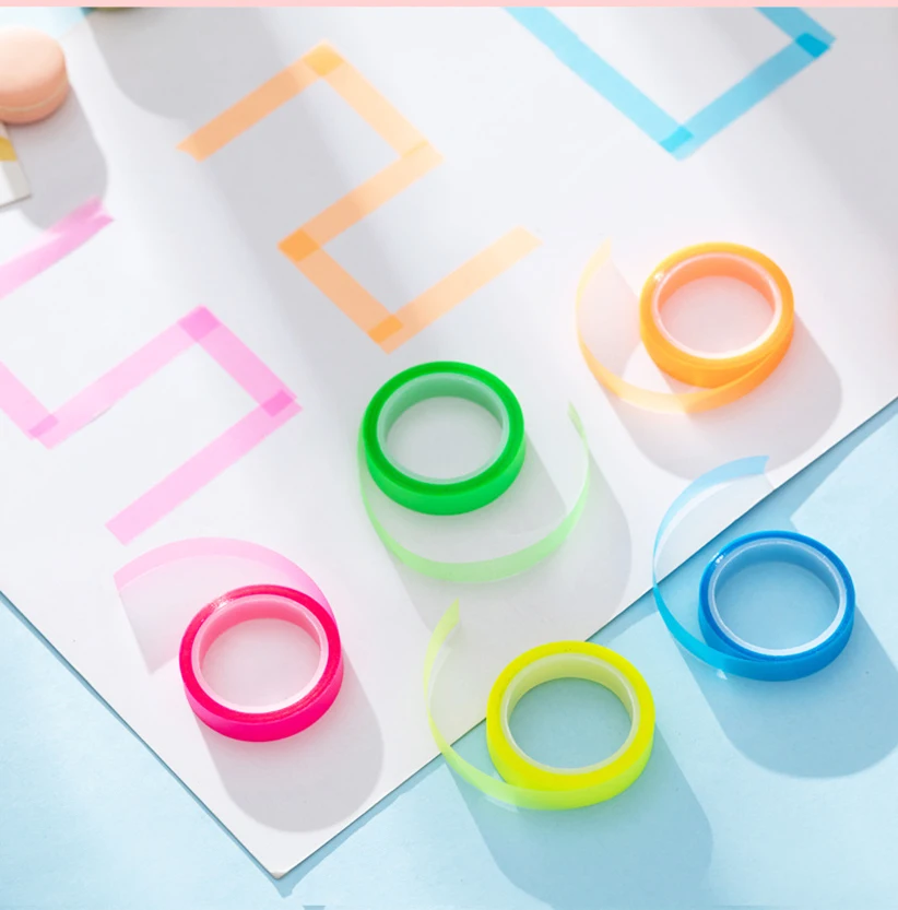 Transparent Tape Pet Color Mark And Paper Tape Can Be Hand-Teared And Can Be Written Hand Account Decorative Tape Student Tape