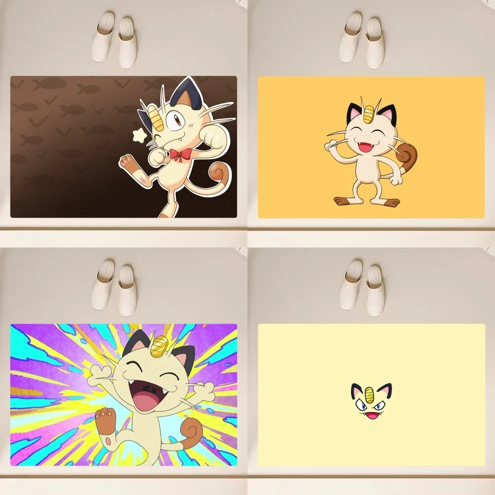 

MINISO Pokémon Meowth Floor Mat Anti-Slip Bathroom Kitchen Bedroom Living Room Entrance Rug Home Decor