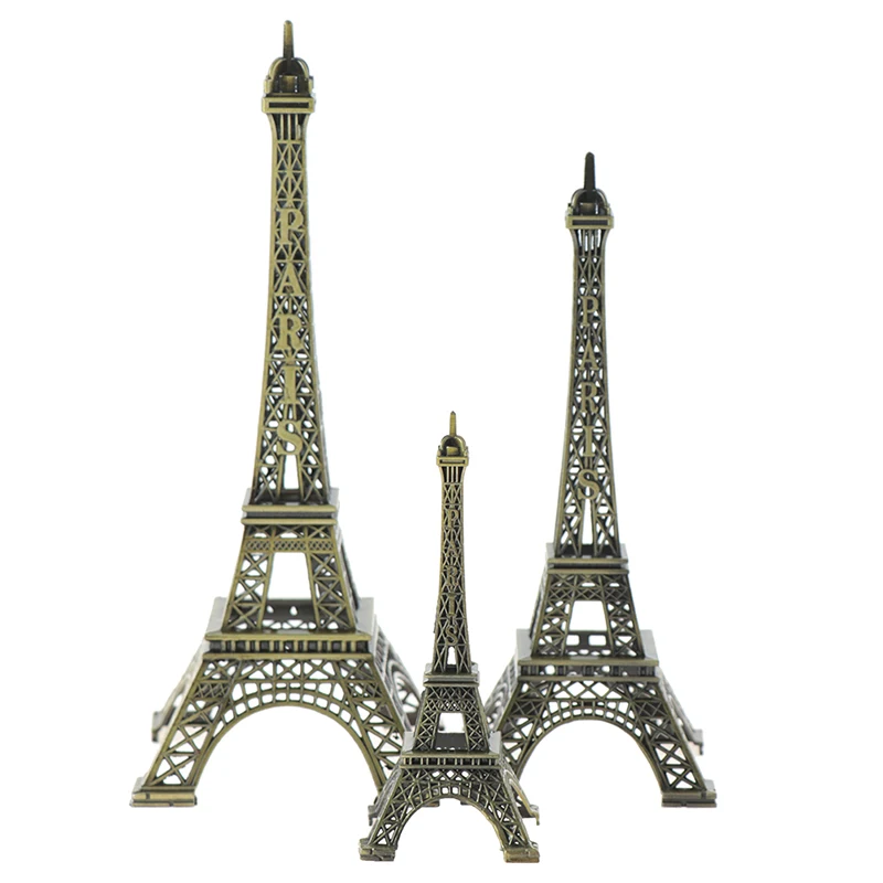 1PC 10cm 15cm 18cm Mini Paris Eiffel Tower Model Desk Figurine Statue Craft Travel Souvenir Alloy Home Office Desktop Ornament