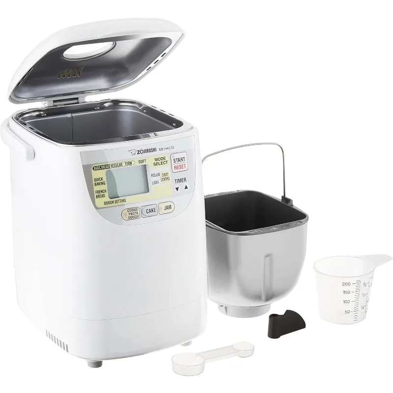 Zojirushi programável Mini Breadmaker, Home Bakery, 1-Pound-Loaf, BB-HAC10, Branco